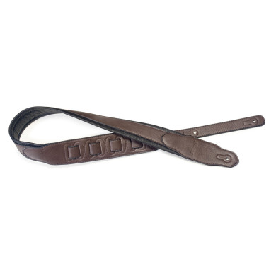 Tracolla 2,5 in eco-pelle marrone scuro