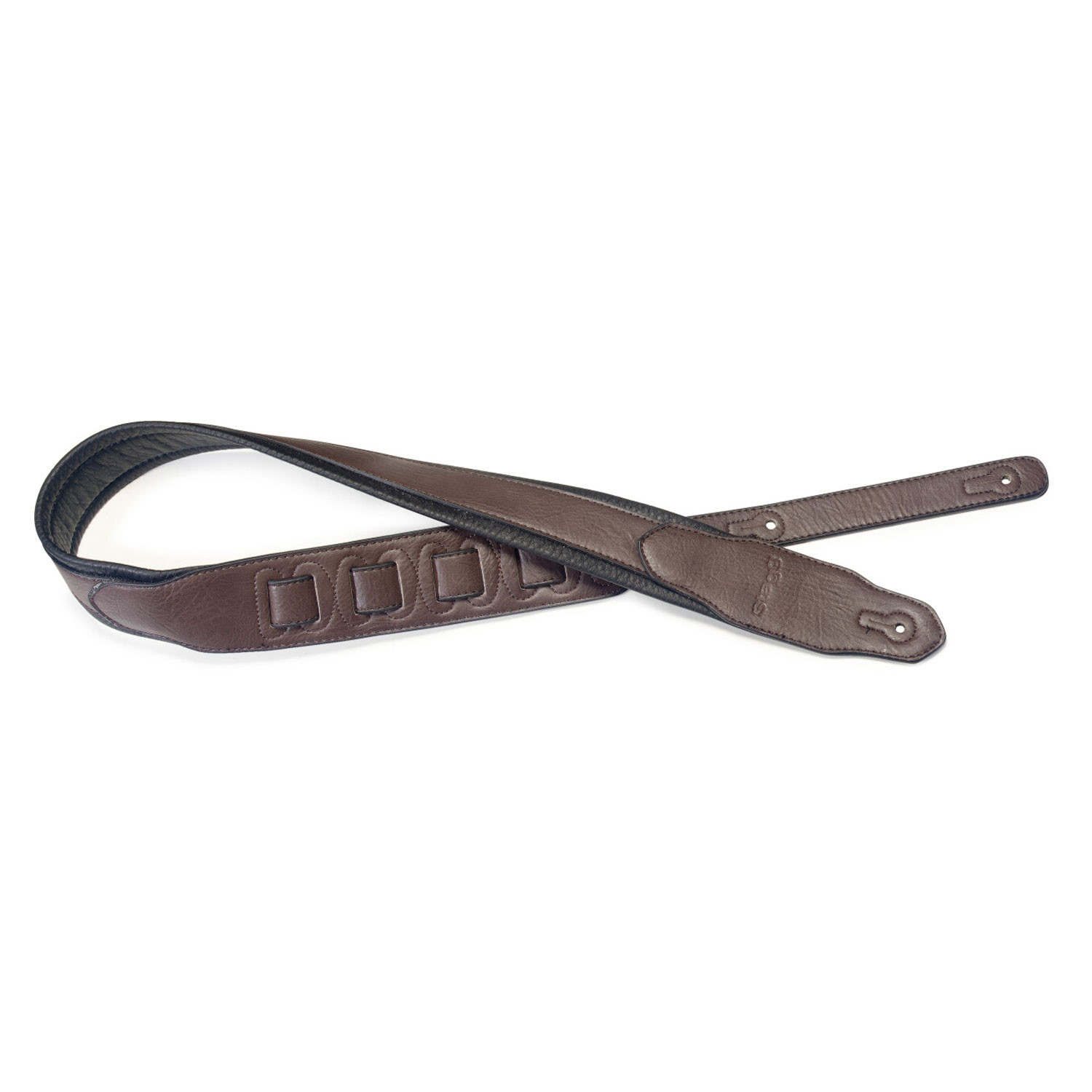 Tracolla 2,5 in eco-pelle marrone scuro