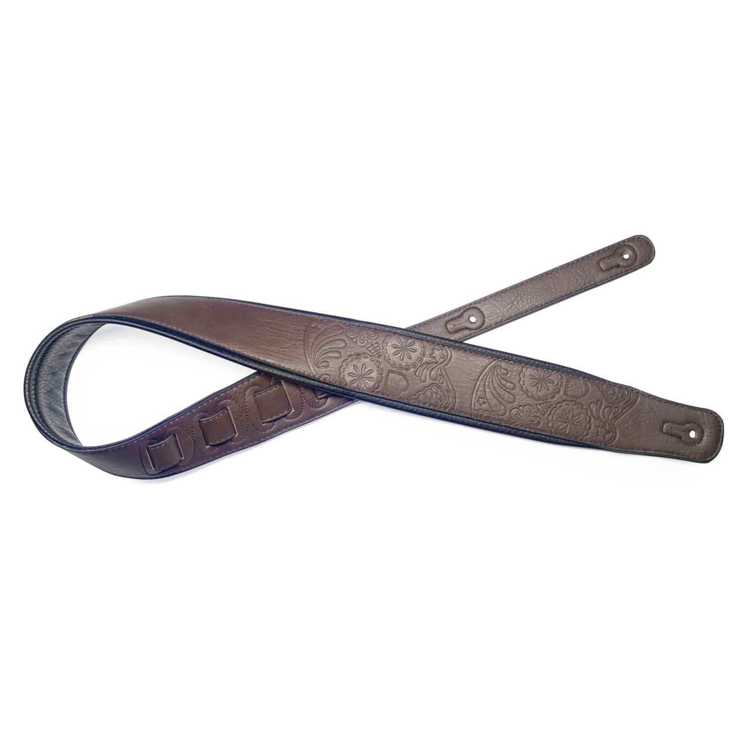 Tracolla 2,5 in eco-pelle marrone scuro