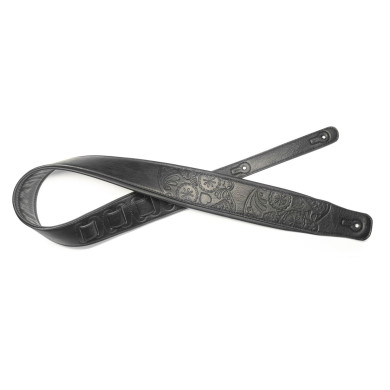 Tracolla 2,5 in eco-pelle nera