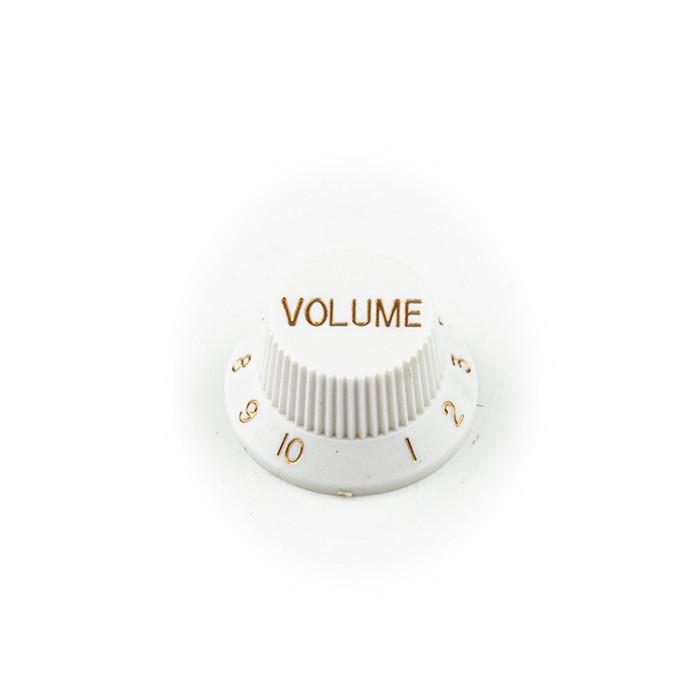 Manopola plastica bianca Pot Volume Split-Shaft