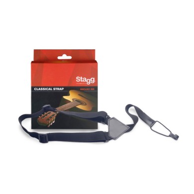 Tracolla 1 in nylon nera per chitarra classica