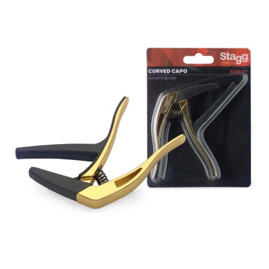 Capotasto per acustica/elettrica dorato