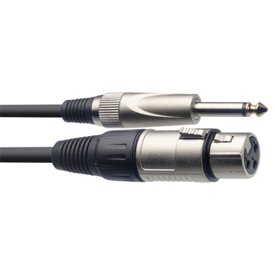 Cavo microfono 3m Jack 6,3 M MO/Xlr F