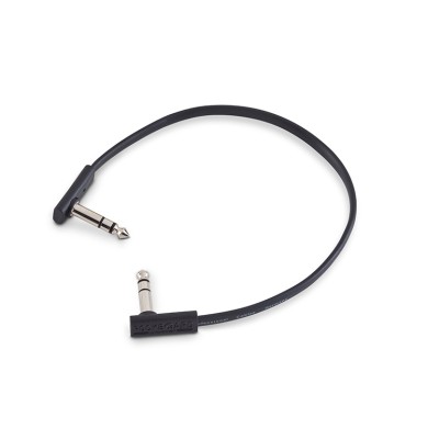 Flat Patch TRS Cable Black 30cm