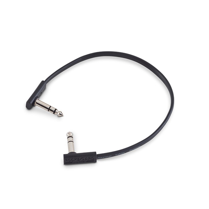 Flat Patch TRS Cable Black 30cm