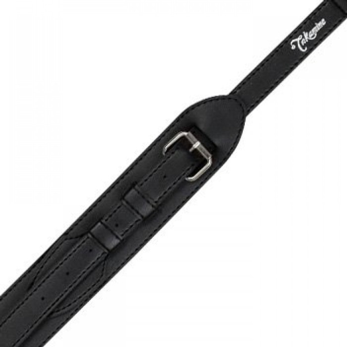 Tracolla in pelle nera