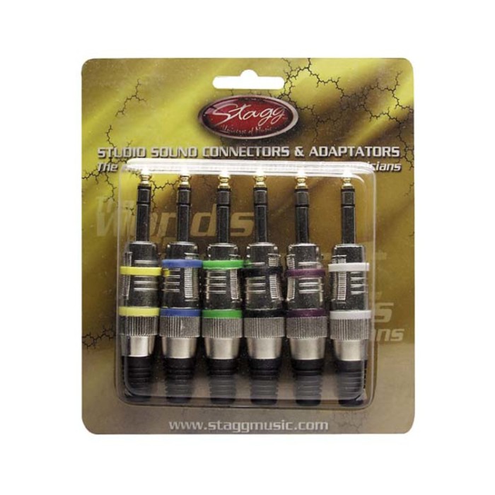 Connettori Jack M 6,3 ST Profili Colorati Cnf.6pcs