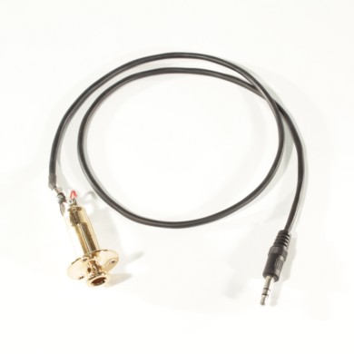 End pin jack bulk dorato con cavo
