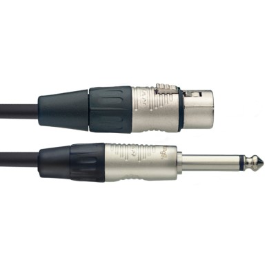 Cavo microfono 3m Jack M 6,3 MO/Xlr F