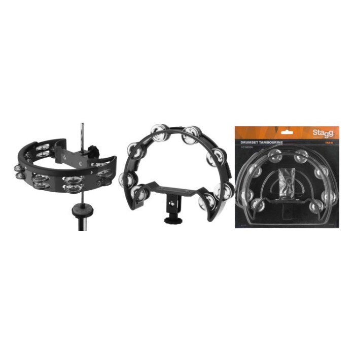 Tamburello 1/2 luna attacco hi-hat nero