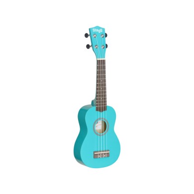 Ukulele soprano azzurro con borsa