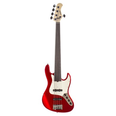 MetroLine JJ Bass 5 21 Vintage Fretless C A Red