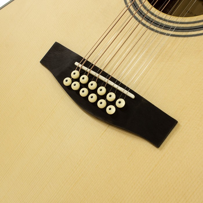 Pianura Dreadnought 12 Cutaway Natural