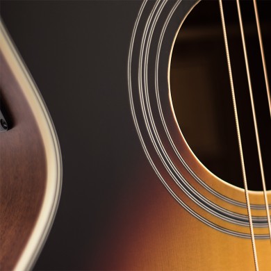 Pianura Grand Auditorium Cutaway Sunburst