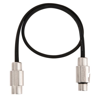 Flat Patch Xlr Cable Black 60cm
