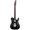 ASAT Deluxe Carved Top Trans Black