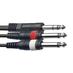 Cavo audio 3m 2xJack 6,3 M...