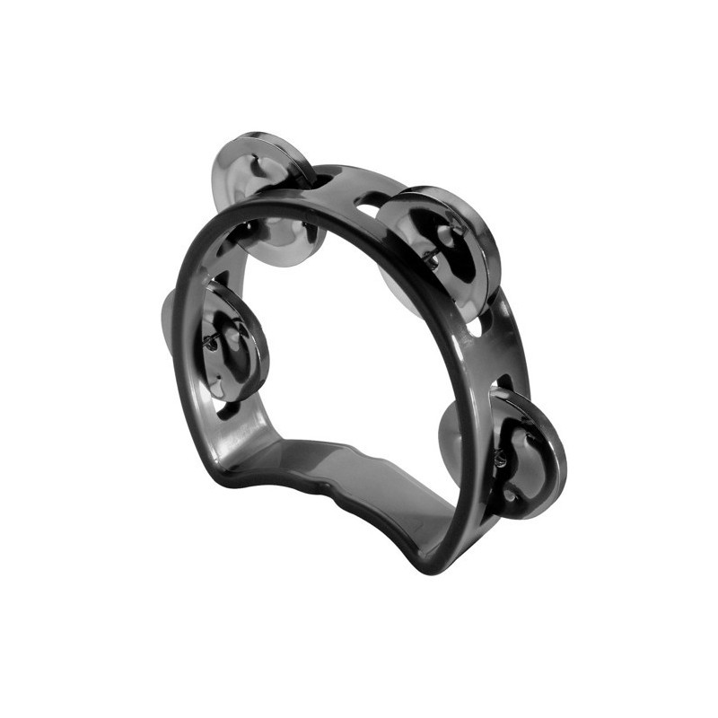 Mini-tamburello 1/2 luna 4 sonagli nero