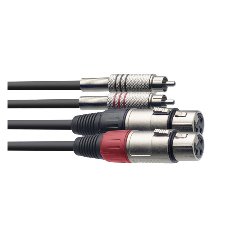 Cavo audio 3m 2xRca M/2xXlr F