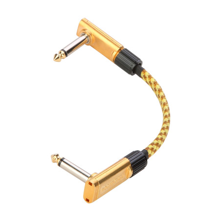 Flat Patch Cable Vintage Tweed 10cm