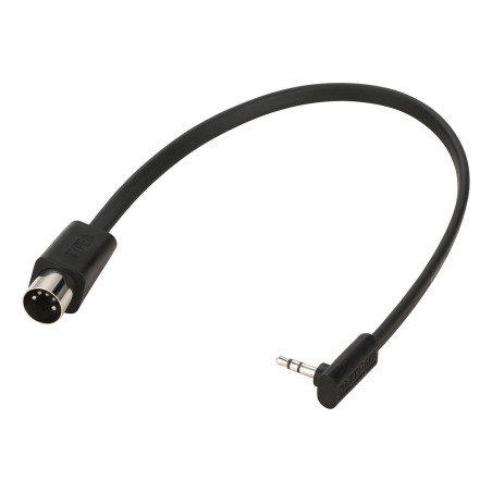 Flat Cable mini TRS/MIDI Type A Black 30cm