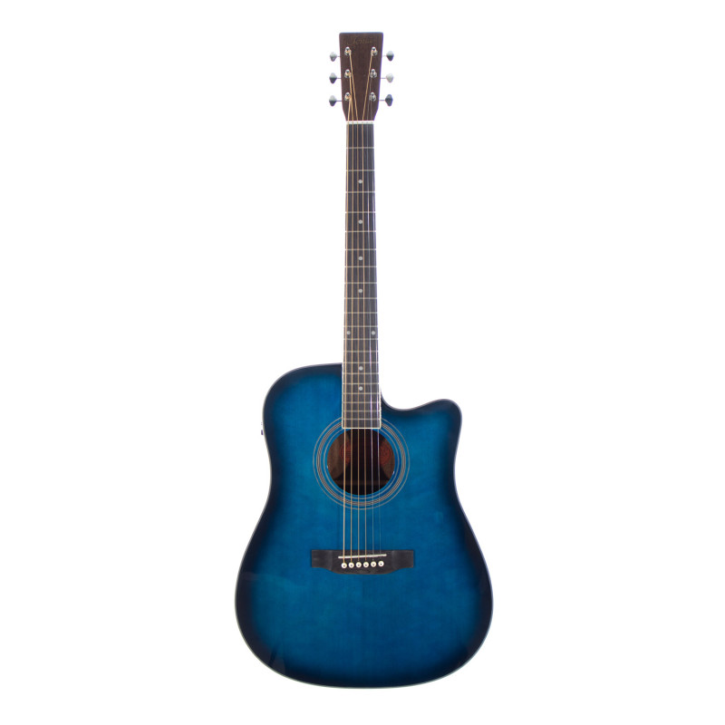 Dreadnought cutaway elettrificata blu