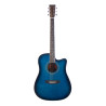 Dreadnought cutaway elettrificata blu