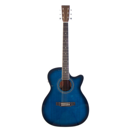 OM cutaway elettrificata blu