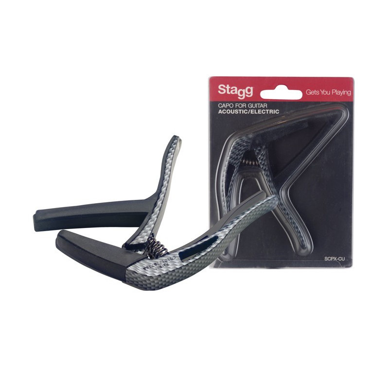 Capotasto per acustica/elettrica carbon fiber