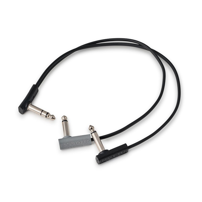 Flat Patch Y Splitter Cable Black 30cm