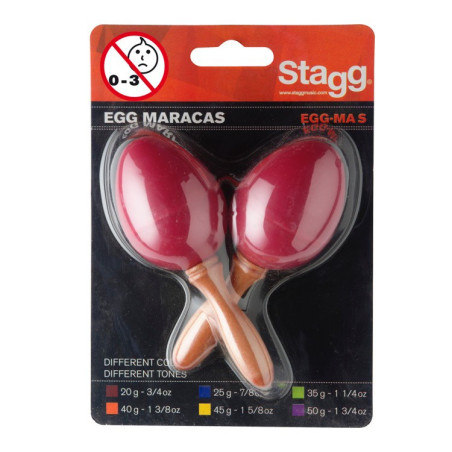 Maracas uovo impugnatura corta 20g rosso