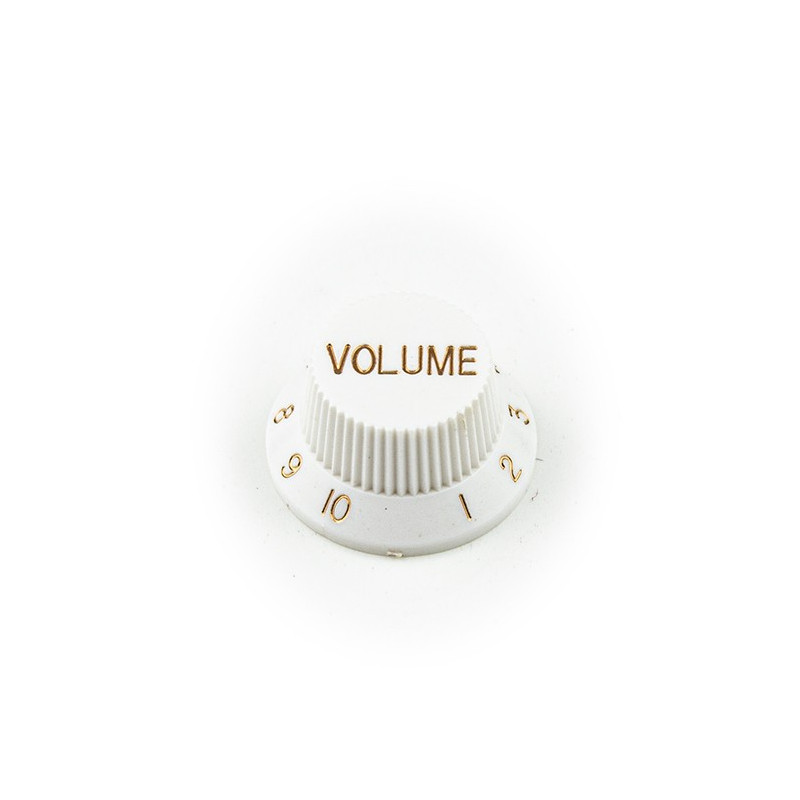 Manopola plastica bianca Pot Volume Split-Shaft