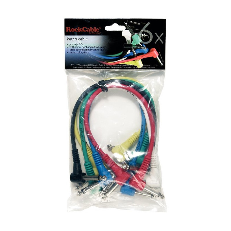 Cavo Patch 30cm Jack 6,3 M MO 90/Jack 6,3 M MO 90