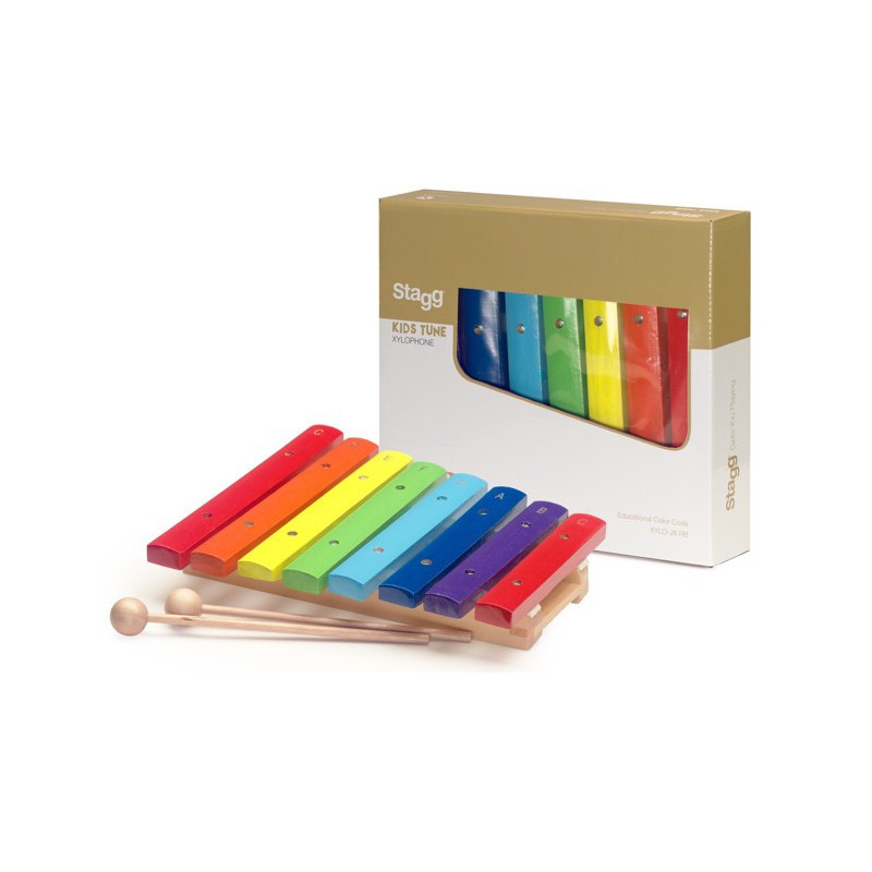 Xilofono a 8 tasti colorati