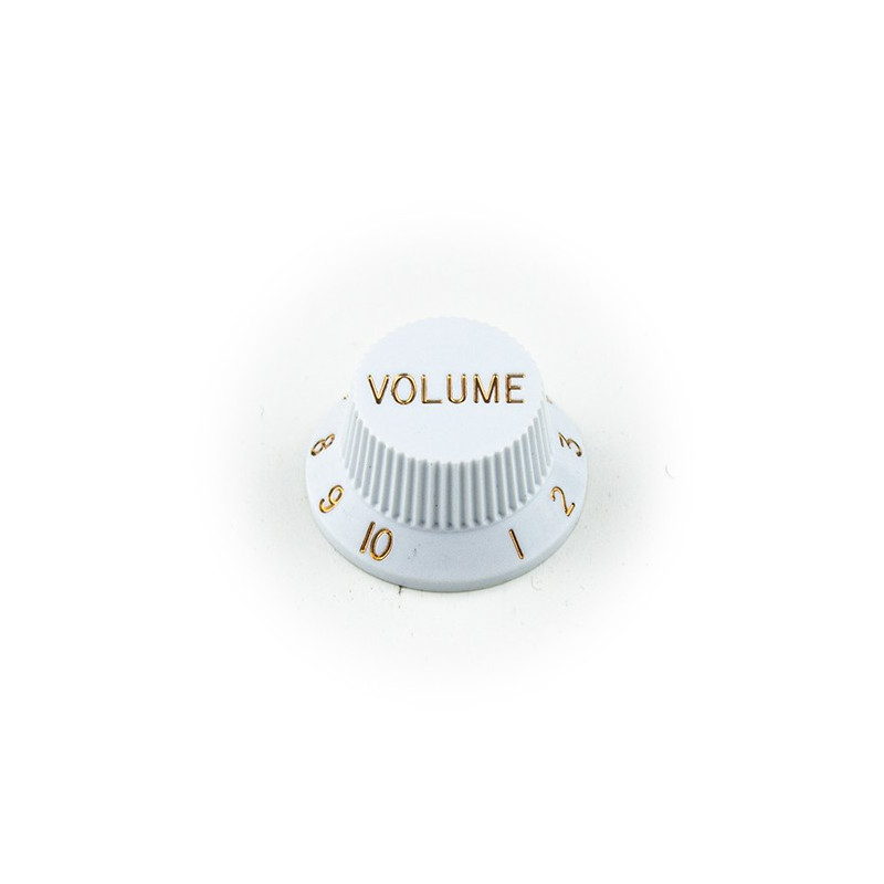 Manopola plastica bianca Pot Volume Solid-Shaft