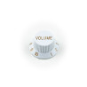 Manopola plastica bianca Pot Volume Solid-Shaft