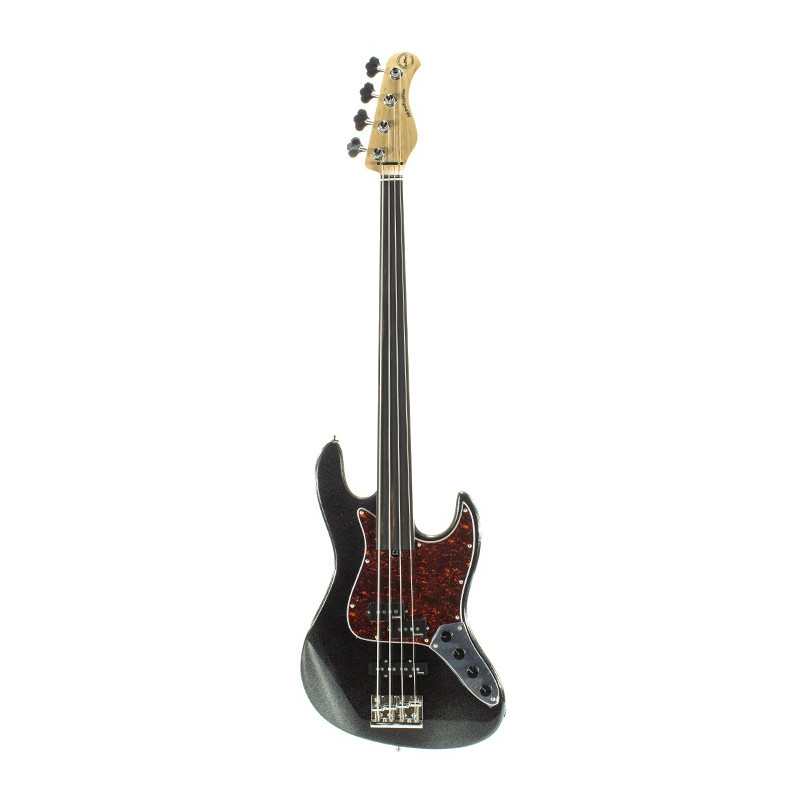 MetroExpress PJ Bass 4 Fretless Hybrid Black