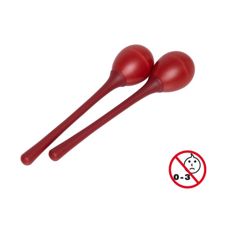 Maracas uovo impugnatura lunga 20g rosso