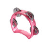 Mini-tamburello 1/2 luna 4 sonagli fucsia