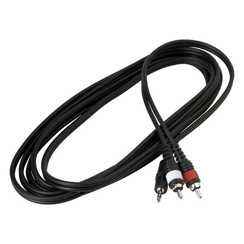 Cavo 3m 1x Jack 3,5 M ST/2x RCA M