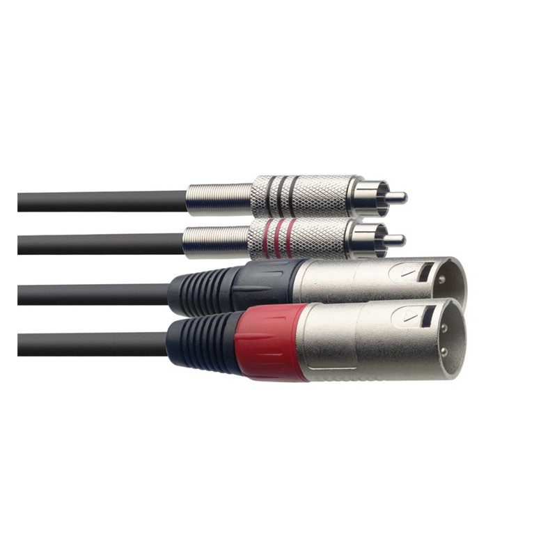 Cavo audio 1,5m 2xRca M/2xXlr M