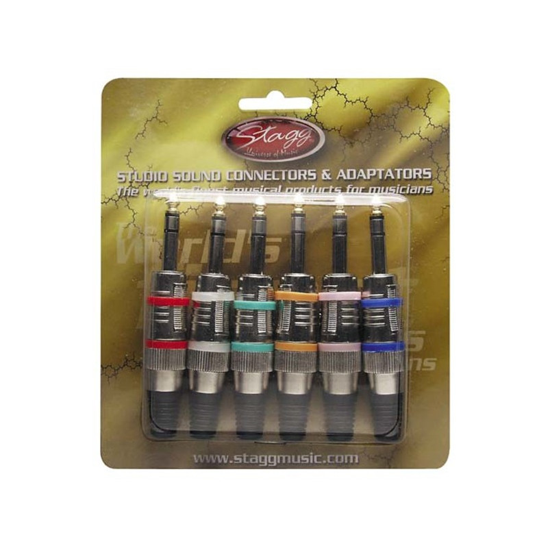 Connettori Jack M 6,3 ST Profili Colorati Cnf.6pcs