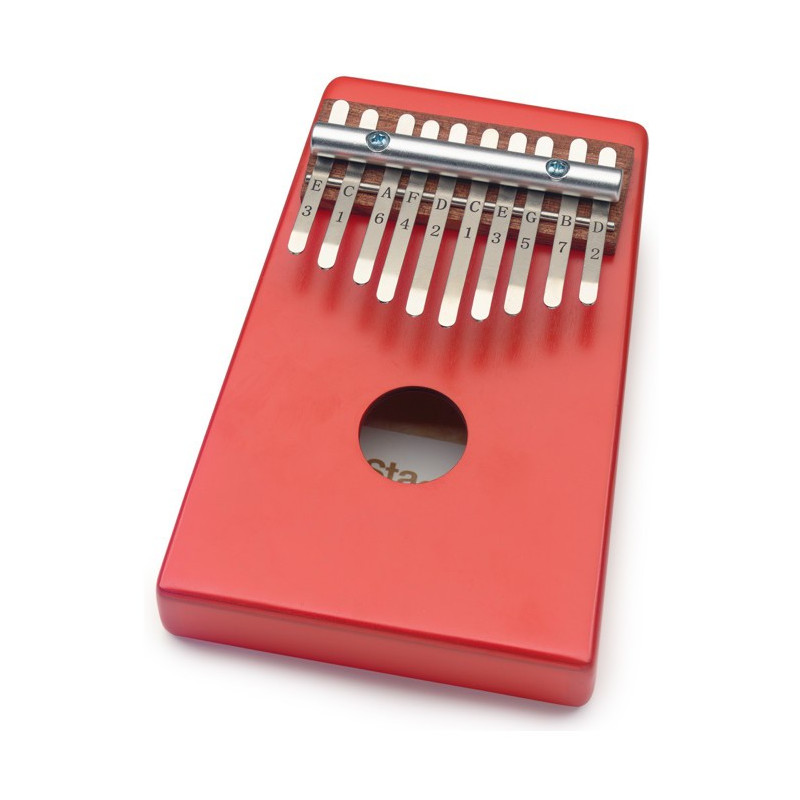 Kalimba 10 chiavi in basswood rossa