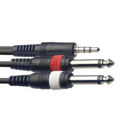 Cavo audio 3m 2xJack 6,3 M...
