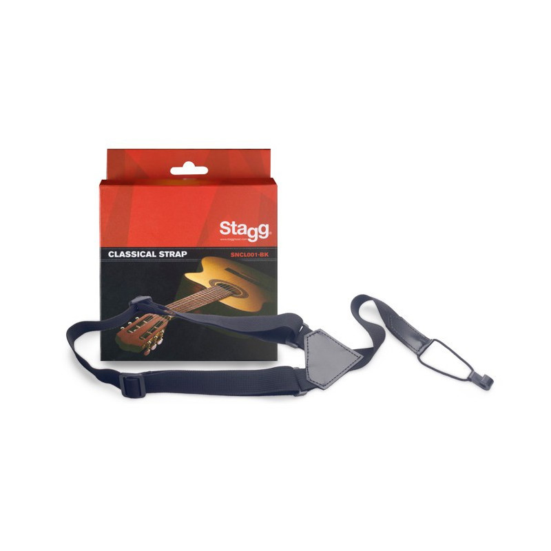 Tracolla 1 in nylon nera per chitarra classica