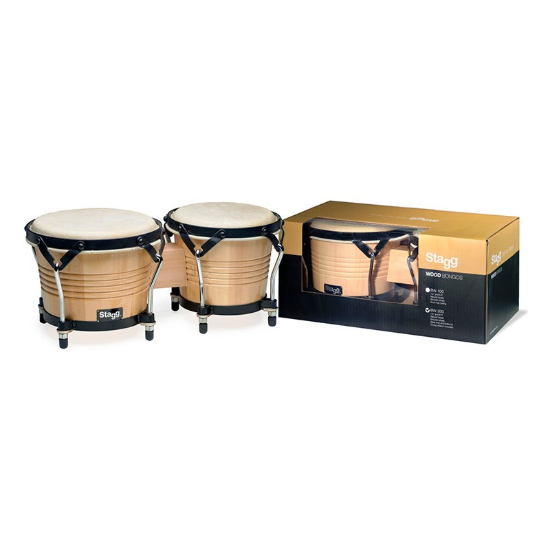 Bongo in legno 7,5+6,5 natural