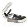 Capotasto black chrome inserto white mother of pea