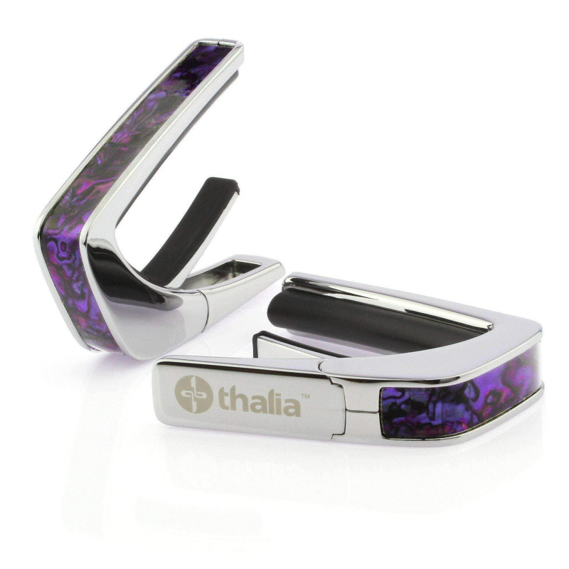 Capotasto cromato inserto purple paua
