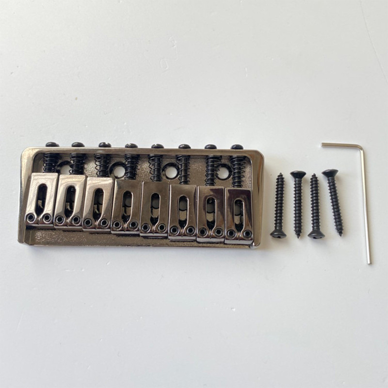 8 Strings Bridge Black Chrome